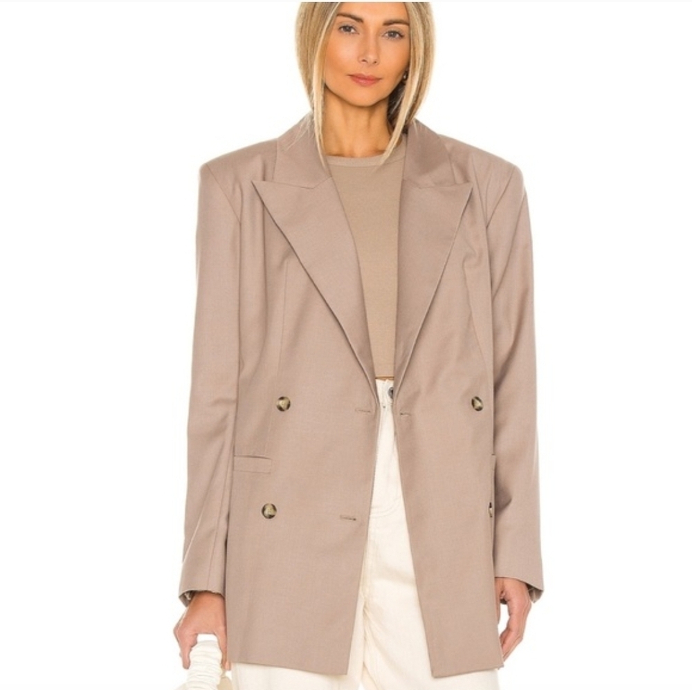 L' Academie Revolve Oversized Double Breasted Blazer Jacket XXS Fits Sz. Small
